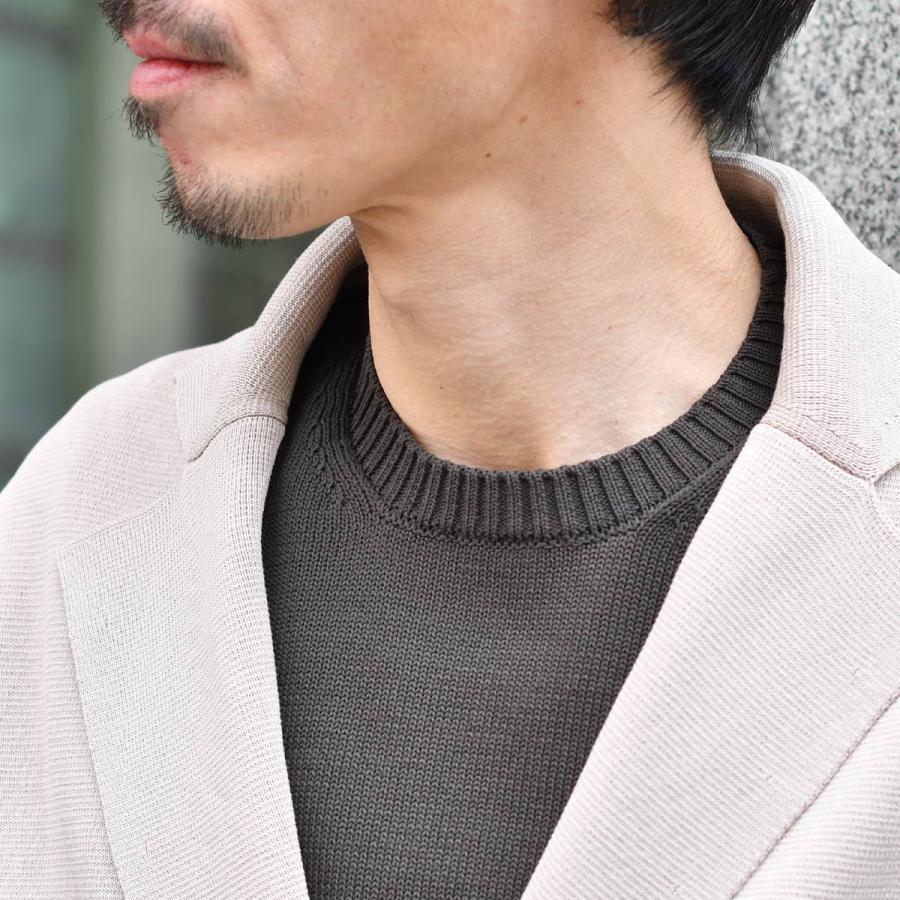 Drumohr【ドルモア】ダブルニットジャケット D1C461 D05 130 コットン ミラノリブ ベージュの画像