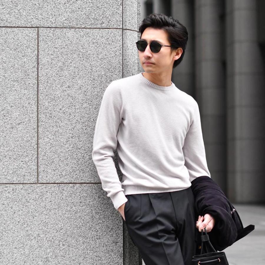 最新作 FEDELI フェデーリ ハイゲージ クルーネック ニット