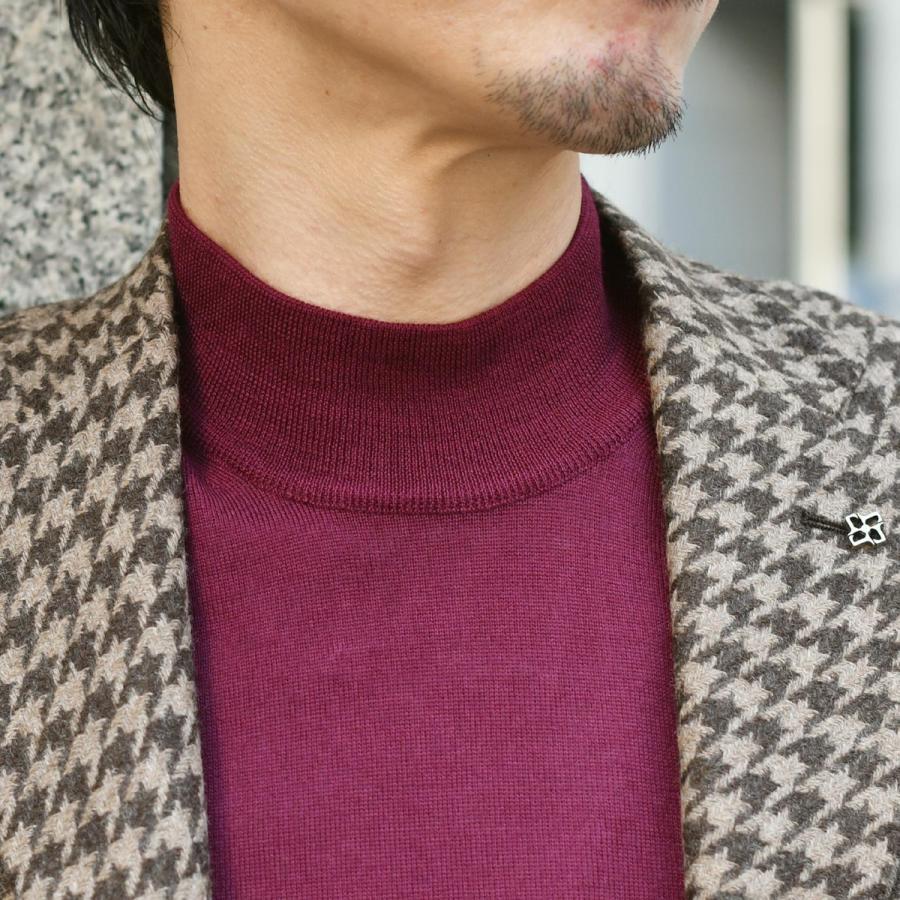 FEDELI フェデーリ ハイゲージモックネックニット メリノウール オレンジ FEDELI フェデーリ ハイゲージ モックネック ニット DERBY メリノ