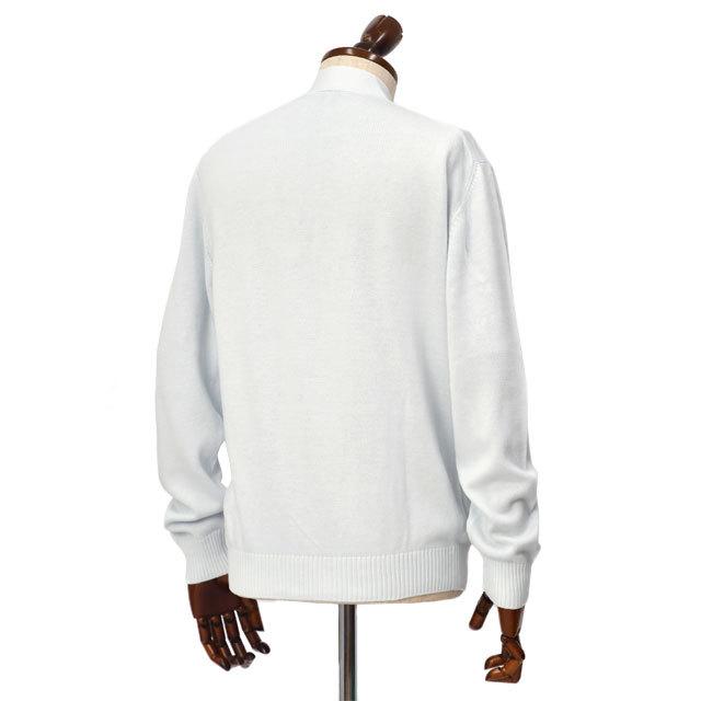 FEDELIVネックカーディガン CARD.8 ML SUPIMA DUSTY 72 コットン