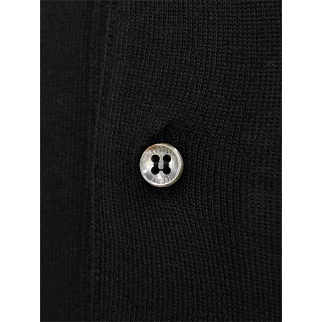 FEDELI【フェデーリ】ハイゲージニットポロ SPORTMAN M.L. LANA 140 7 SUPER140's ウール ブラック | FEDELI | 04