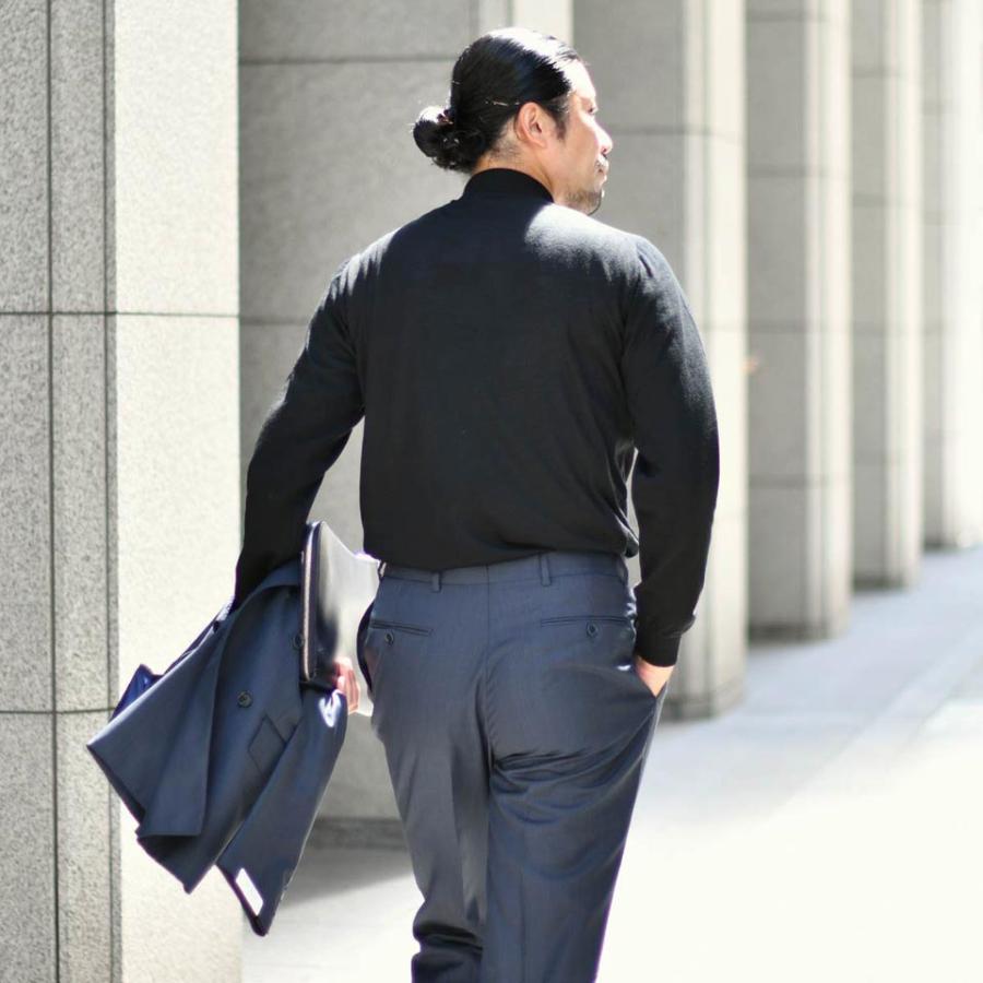 FEDELI【フェデーリ】ハイゲージニットポロ SPORTMAN M.L. LANA 140 7 SUPER140's ウール ブラック | FEDELI | 07