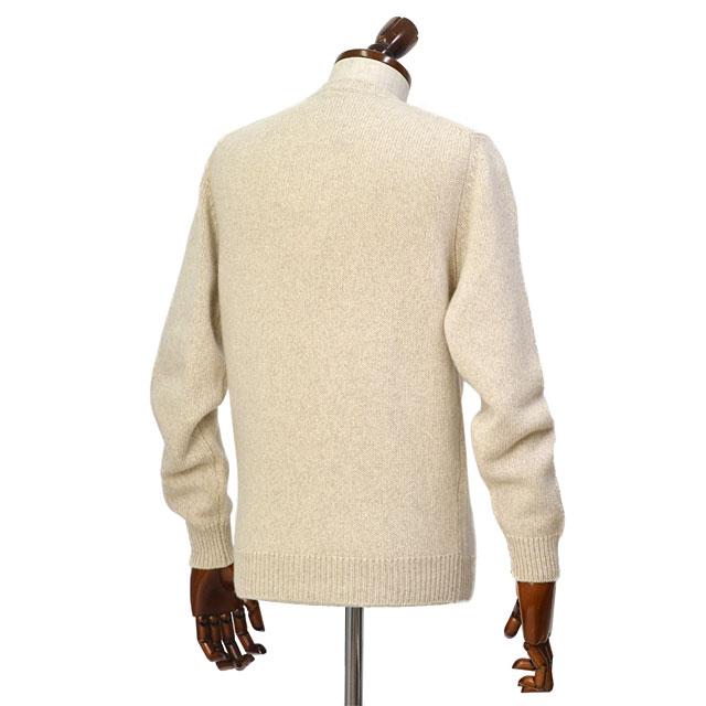 FEDELI【フェデーリ】クルーネックニット CASHMERE TWIST 12 カシミヤ メランジ ベージュの画像