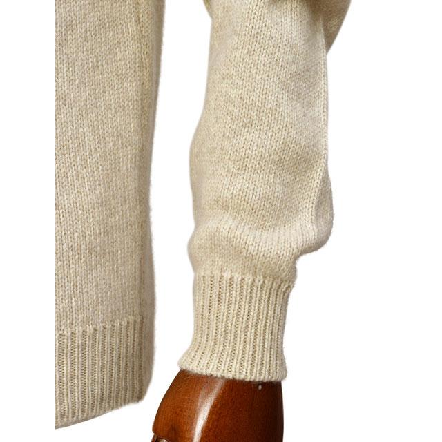 FEDELI【フェデーリ】クルーネックニット CASHMERE TWIST 12 カシミヤ メランジ ベージュの画像