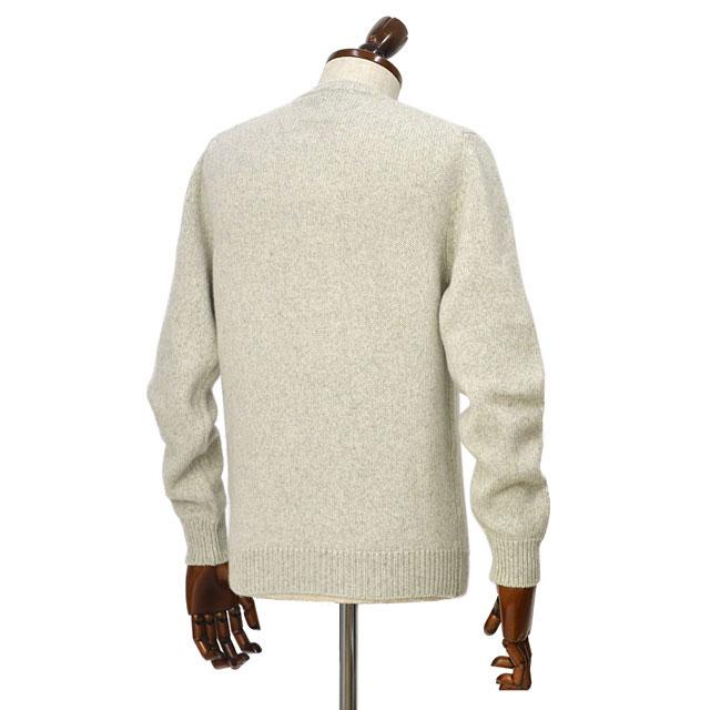 FEDELI【フェデーリ】クルーネックニット CASHMERE TWIST 11 カシミヤ メランジ ライトグレーの画像