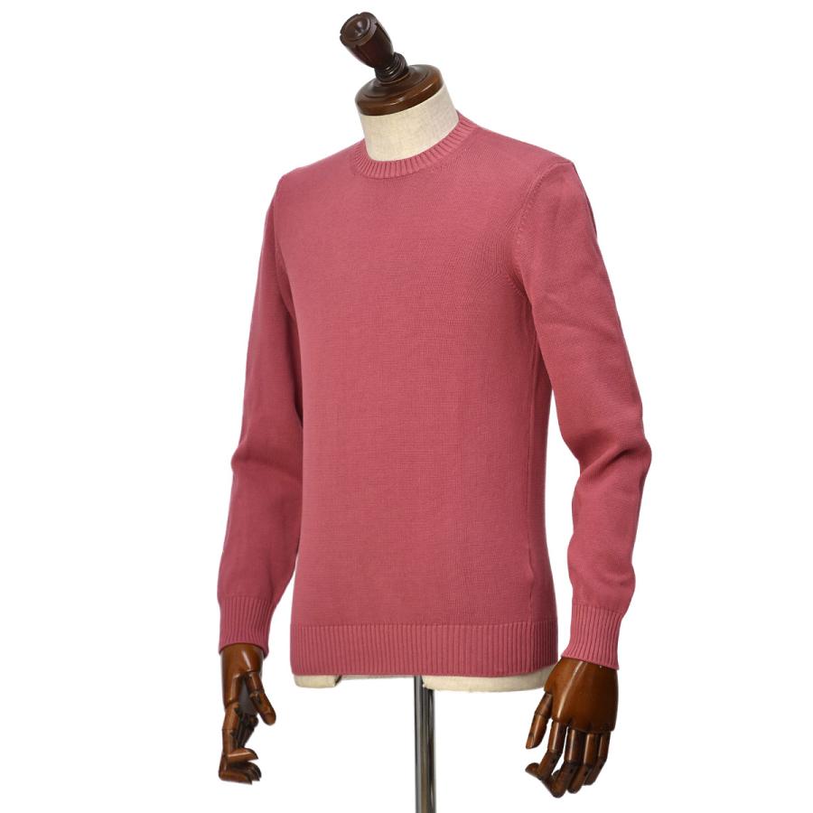 FEDELI【フェデーリ】クルーネックニット ARG.8 ML. GIZA L. DUSTY 220 8G コットン ベリー | FEDELI