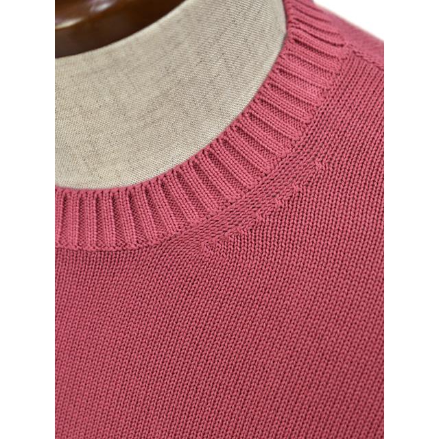 FEDELI【フェデーリ】クルーネックニット ARG.8 ML. GIZA L. DUSTY 220 8G コットン ベリー | FEDELI | 03