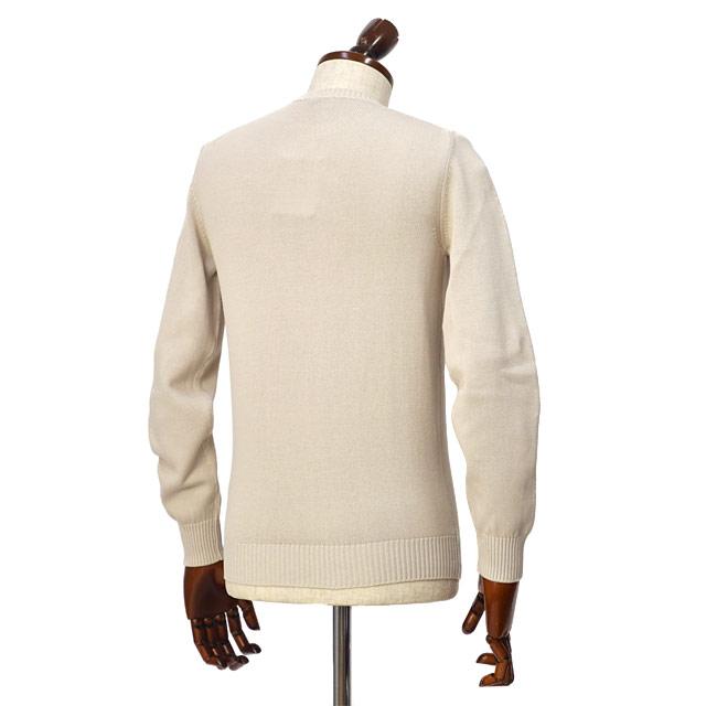 FEDELI【フェデーリ】クルーネックニット ARG.8 ML. GIZA L. DUSTY 59 8G コットン オイスター | FEDELI | 01