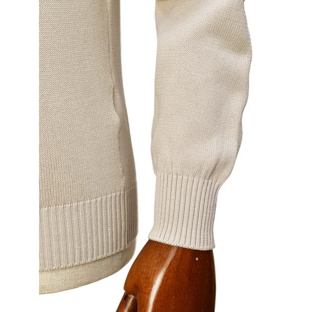 FEDELI【フェデーリ】クルーネックニット ARG.8 ML. GIZA L. DUSTY 59 8G コットン オイスター | FEDELI | 04