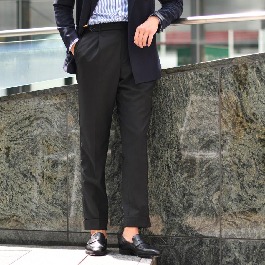 Ferrante【フェランテ】コインローファー ELEGANT RASTY NERO シボ革 ブラックの画像