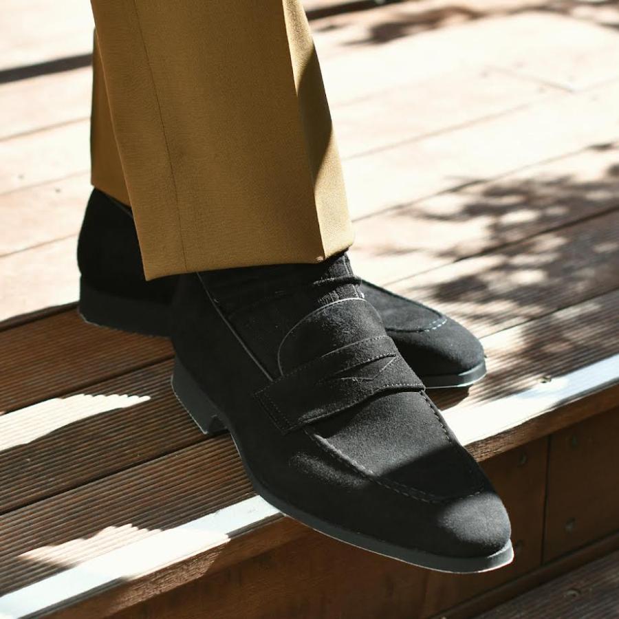 Ferrante【フェランテ】コインローファー ELEGANT CAMOSCIO NERO スエード ブラックの画像