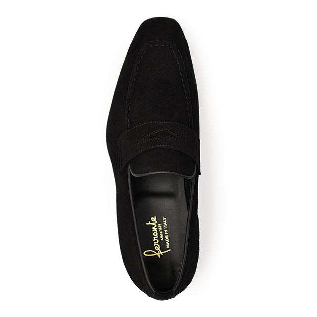 Ferrante【フェランテ】コインローファー ELEGANT CAMOSCIO NERO スエード ブラックの画像