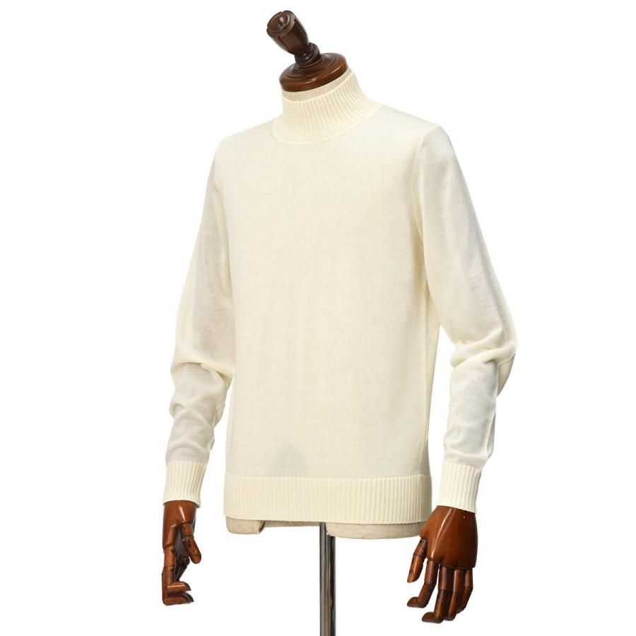 FILIPPO DE LAURENTIIS モックネック ニット ホワイト46 FILIPPO DE LAURENTIIS モックネック ニット 46 ホワイト
