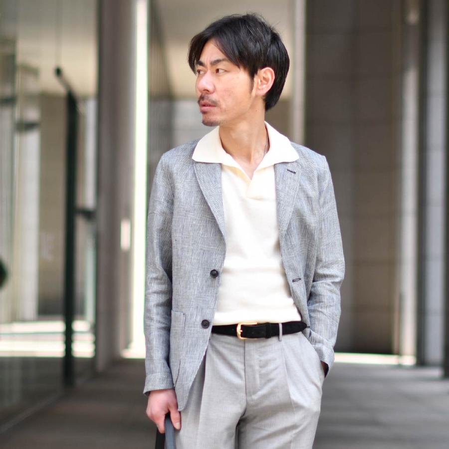 FILIPPO DE LAURENTIIS 【フィリッポ デ ローレンティス】スキッパーポロ PL1MCSK SU12R 020 ギザコットン 12G オフホワイト_6
