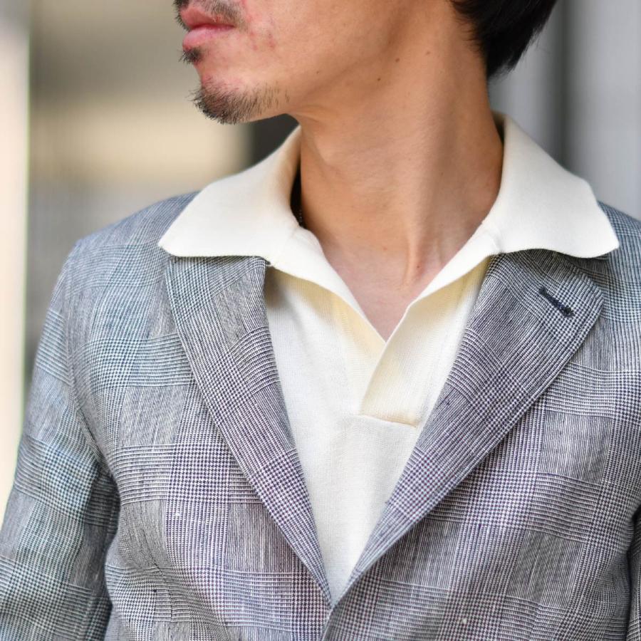 FILIPPO DE LAURENTIIS 【フィリッポ デ ローレンティス】スキッパーポロ PL1MCSK SU12R 020 ギザコットン 12G オフホワイト_7