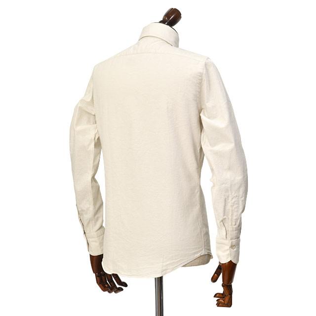 Finamore【フィナモレ】シャツ PIERO BALI C0615 2 コットン ライトフランネル オックスフォード クリーム | Finamore | 03