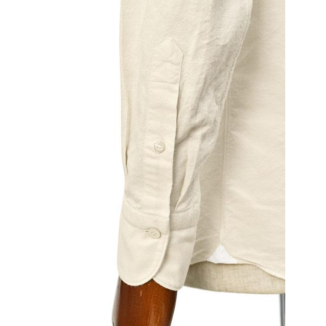 Finamore【フィナモレ】シャツ PIERO BALI C0615 2 コットン ライトフランネル オックスフォード クリーム | Finamore | 04