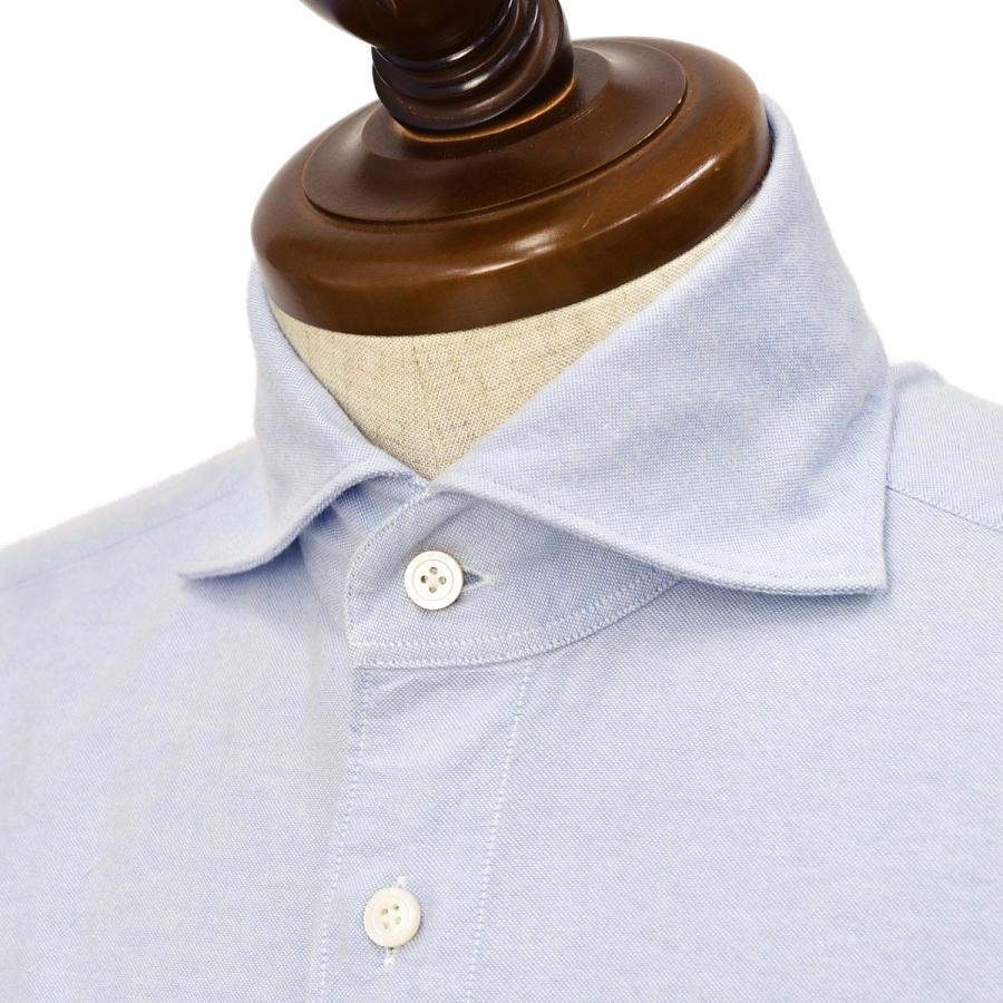 Finamore【フィナモレ】シャツ PIERO BALI C0615 4 コットン ライトフランネル オックスフォード サックスブルー | Finamore | 02