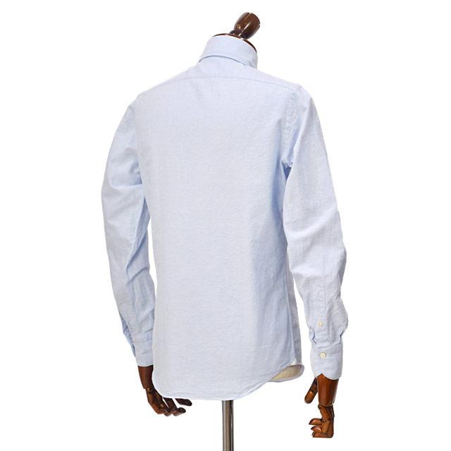 Finamore【フィナモレ】シャツ PIERO BALI C0615 4 コットン ライトフランネル オックスフォード サックスブルー | Finamore | 03