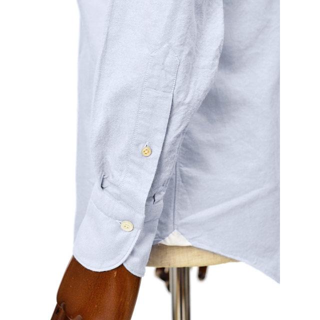 Finamore【フィナモレ】シャツ PIERO BALI C0615 4 コットン ライトフランネル オックスフォード サックスブルー | Finamore | 04