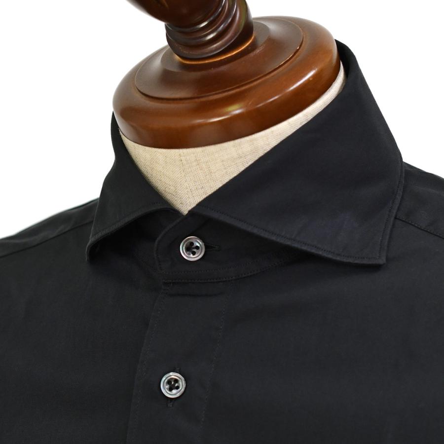 Finamore【フィナモレ】シャツ PIERO BALI C0617E 5 コットン ポプリン ブラック | Finamore | 02