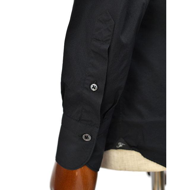 Finamore【フィナモレ】シャツ PIERO BALI C0617E 5 コットン ポプリン ブラック | Finamore | 04