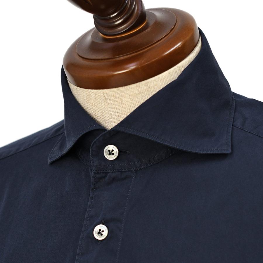 Finamore【フィナモレ】シャツ PIERO BALI C0617E 3 コットン ポプリン ネイビー | Finamore | 02