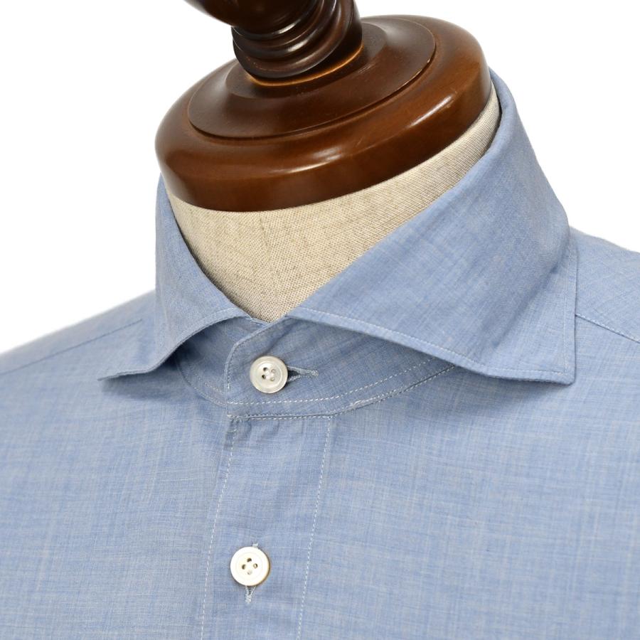 Finamore【フィナモレ】シャツ PIERO BALI C0684 5 コットン シャンブレー インディゴ | Finamore | 02