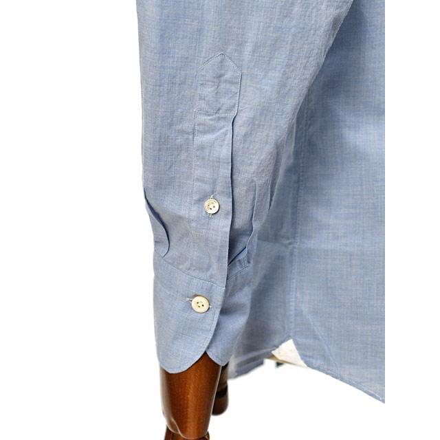 Finamore【フィナモレ】シャツ PIERO BALI C0684 5 コットン シャンブレー インディゴ | Finamore | 05