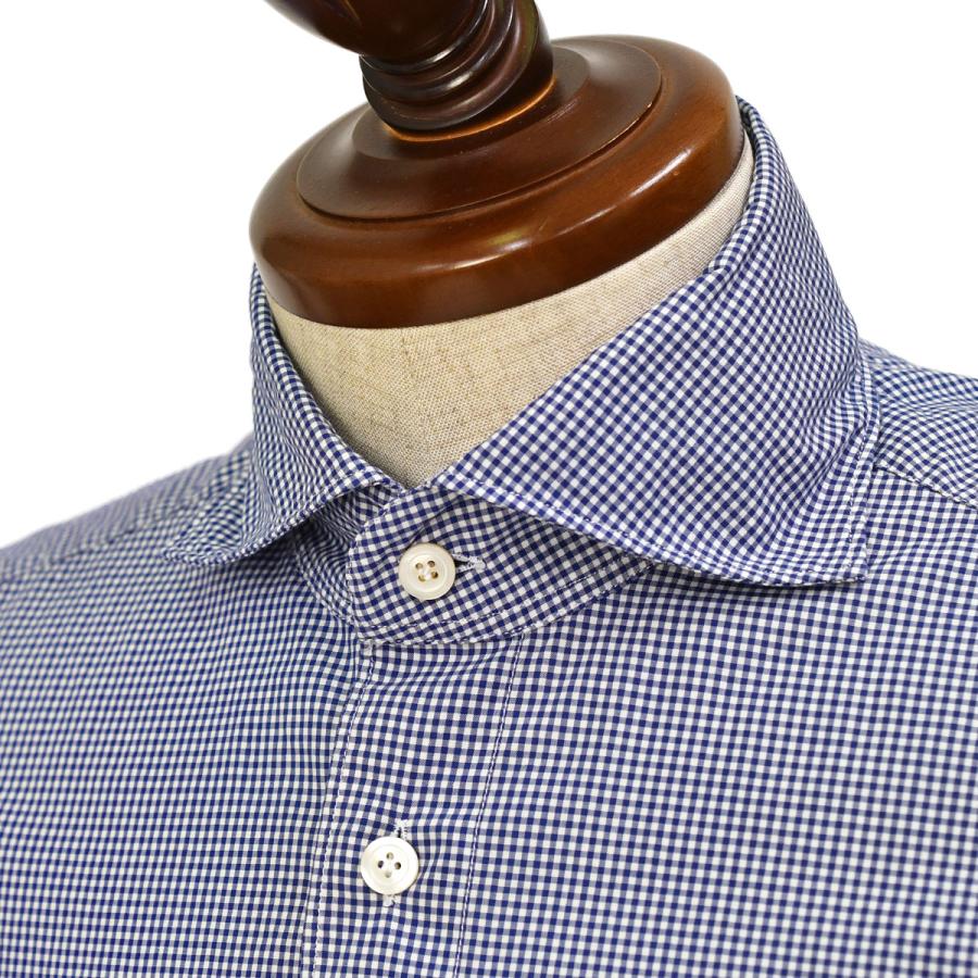 Finamore【フィナモレ】シャツ PIERO BALI C0041 10 コットン ギンガムチェック ネイビー | Finamore | 02