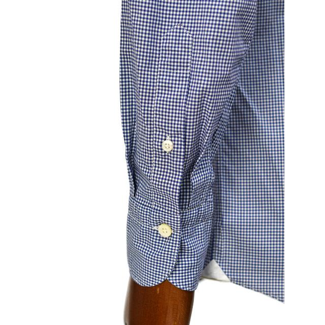 Finamore【フィナモレ】シャツ PIERO BALI C0041 10 コットン ギンガムチェック ネイビー | Finamore | 04