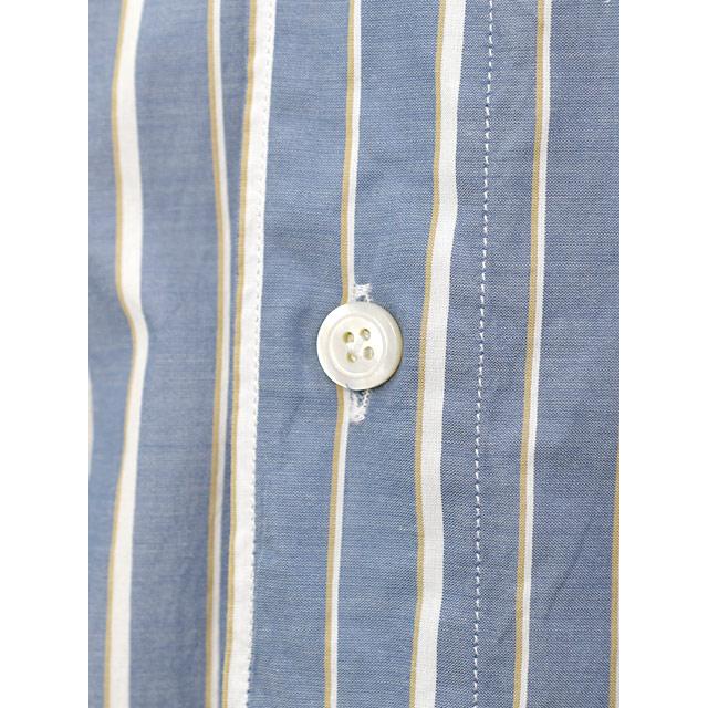 Finamore【フィナモレ】シャツ PIERO BALI M0675 5 コットン 白抜き マルチストライプ ブルー ベージュ | Finamore | 04