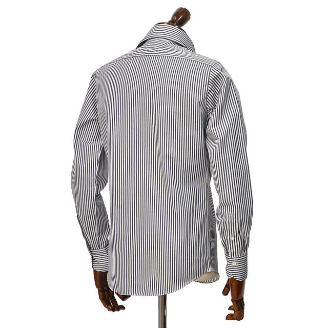 Finamore【フィナモレ】シャツ PIERO BALI C0625E 2 コットン ロンドンストライプ ネイビー×ホワイト | Finamore | 03