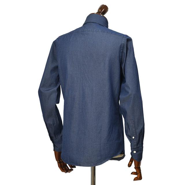 Finamore【フィナモレ】シャツ PIERO BALI C0505D 12 コットン ダンガリー インディゴブルー | Finamore | 03