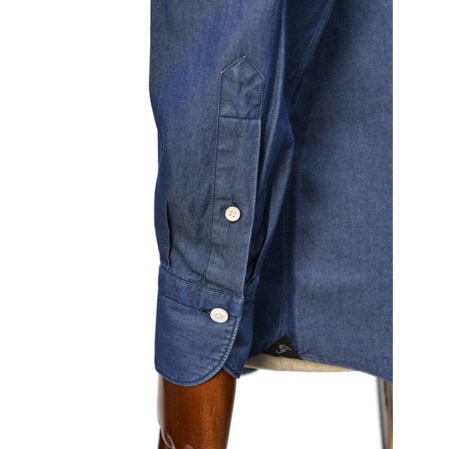 Finamore【フィナモレ】シャツ PIERO BALI C0505D 12 コットン ダンガリー インディゴブルー | Finamore | 04