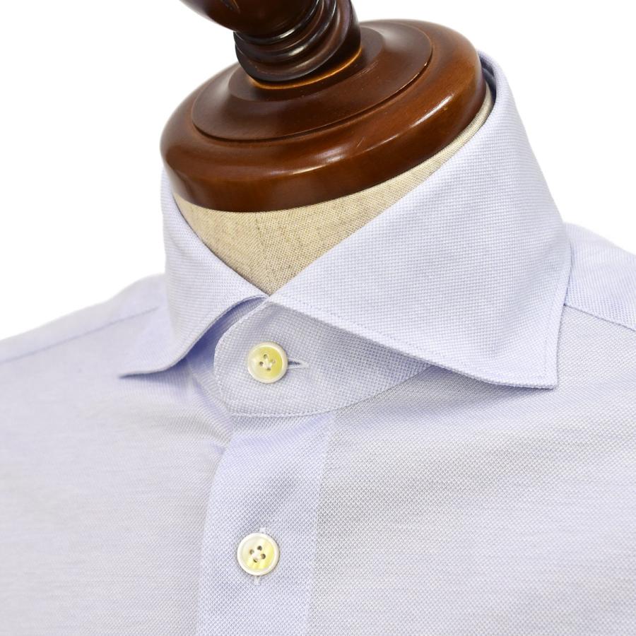 Finamore【フィナモレ】シャツ PIERO DENVER P5077J 4 コットン ジャージ サックス | Finamore | 02