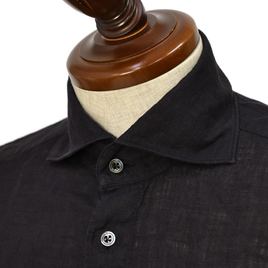 Finamore【フィナモレ】シャツ PIERO BALI C0650 12 リネン ブラック | Finamore | 02