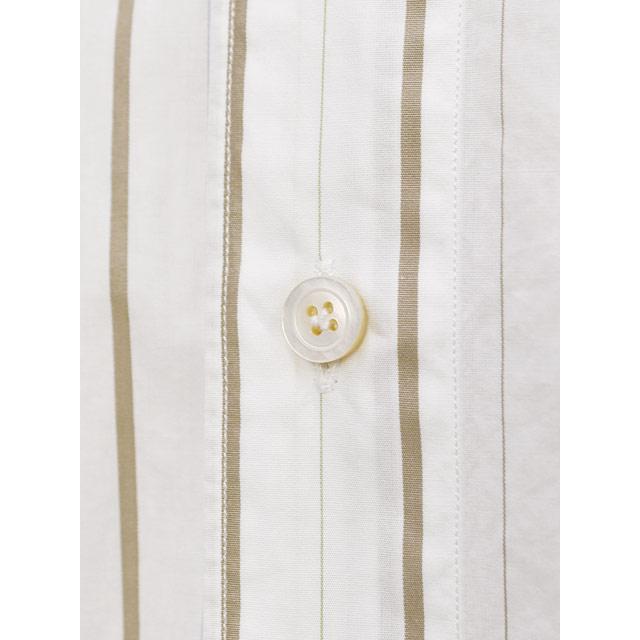 Finamore【フィナモレ】シャツ PIERO BALI P5052 2 コットン オルタネイトストライプ ホワイト×ベージュ | Finamore | 05