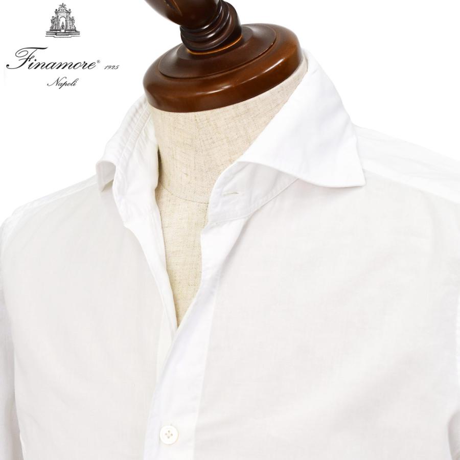 Finamore【フィナモレ】シャツ PIERO BALI C0658D 34 スーパーライトコットン 製品染め ホワイト | Finamore
