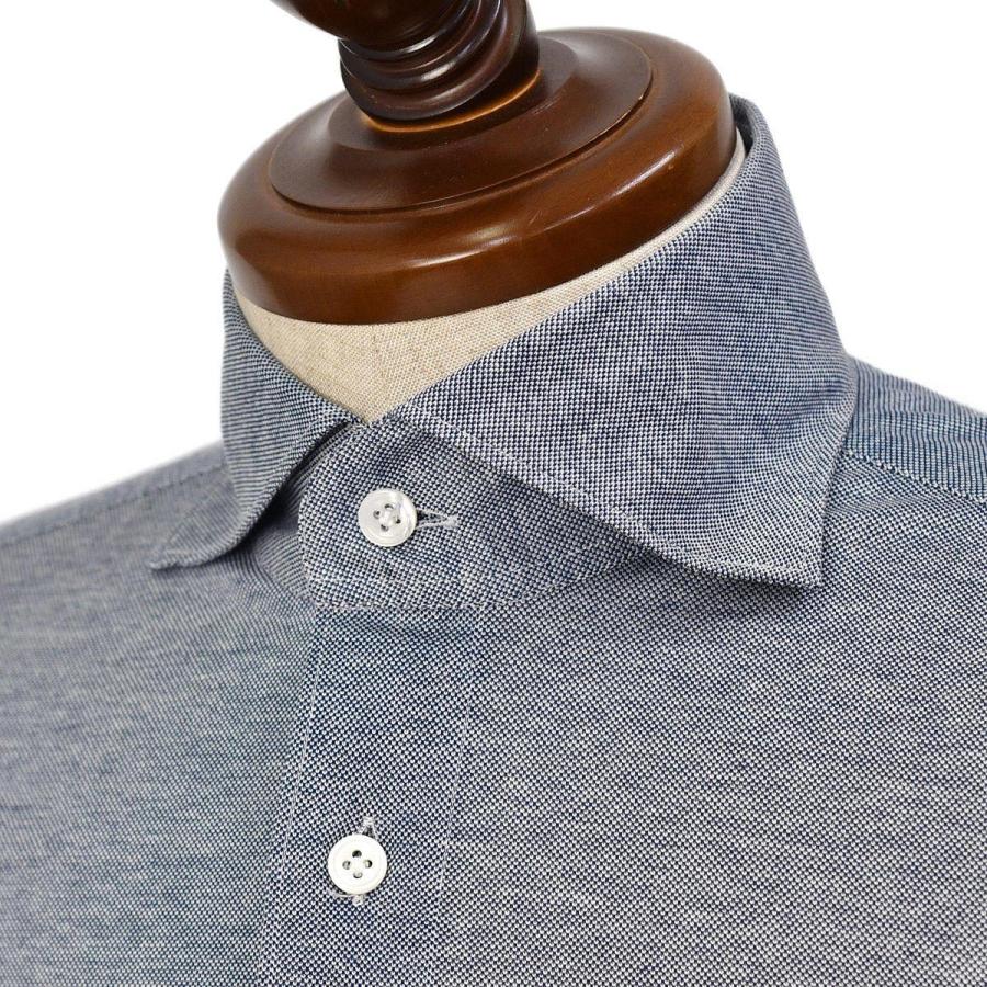 【SALE】Finamore【フィナモレ】シャツ PIERO DENVER P4053J 6 コットン ジャージ ブルー | Finamore | 02