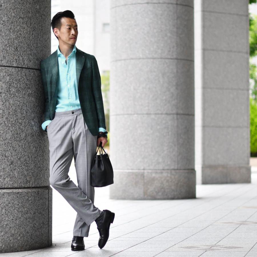 Finamore【フィナモレ】シャツ PIERO BALI P4054 3 リネン ターコイズ | Finamore | 09