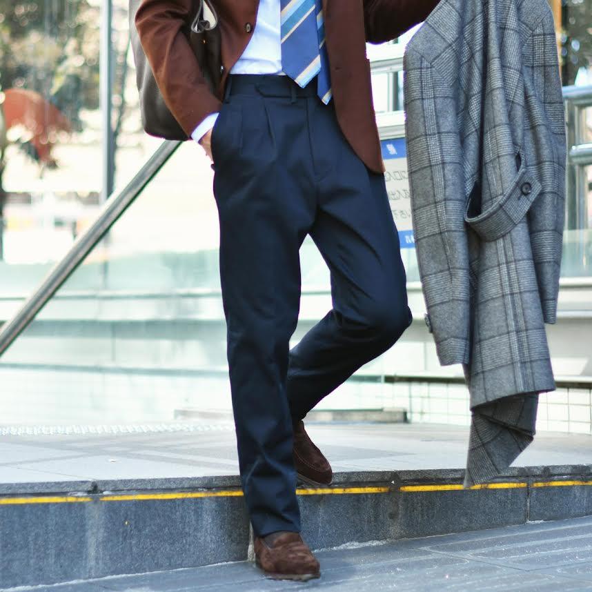 GERMANO【ジェルマーノ】ツープリーツパンツ 3TFG 5807 0202 コットン