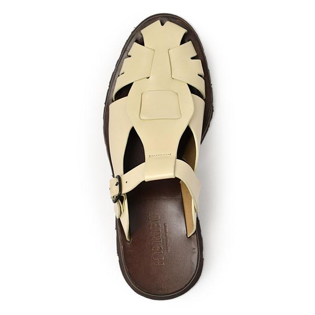 【FINAL SALE】HEREU【へリュー】フィッシャーマン クロッグ サンダル Canya Sport Leather CUSTARD カスタードホワイト | HEREU | 01
