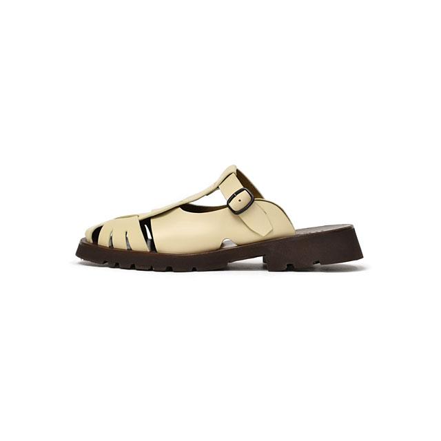 【FINAL SALE】HEREU【へリュー】フィッシャーマン クロッグ サンダル Canya Sport Leather CUSTARD カスタードホワイト | HEREU | 02