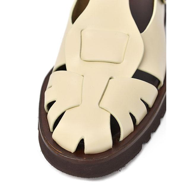 【FINAL SALE】HEREU【へリュー】フィッシャーマン クロッグ サンダル Canya Sport Leather CUSTARD カスタードホワイト | HEREU | 04