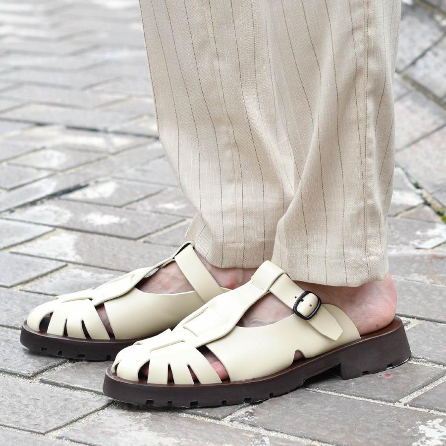 【FINAL SALE】HEREU【へリュー】フィッシャーマン クロッグ サンダル Canya Sport Leather CUSTARD カスタードホワイト | HEREU | 07