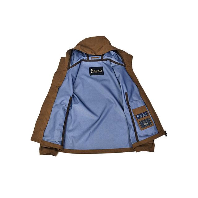 【Herno】ミリタリーフーデット テキスタイルコンビネーションブルゾン Herno】ミリタリーフーデット テキスタイルコンビネーションブルゾン