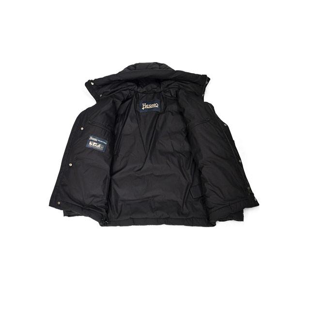 HERNO【ヘルノ】フーデッドショートブルゾン PI001140U 12004 9389 ナイロン ネイビーの画像