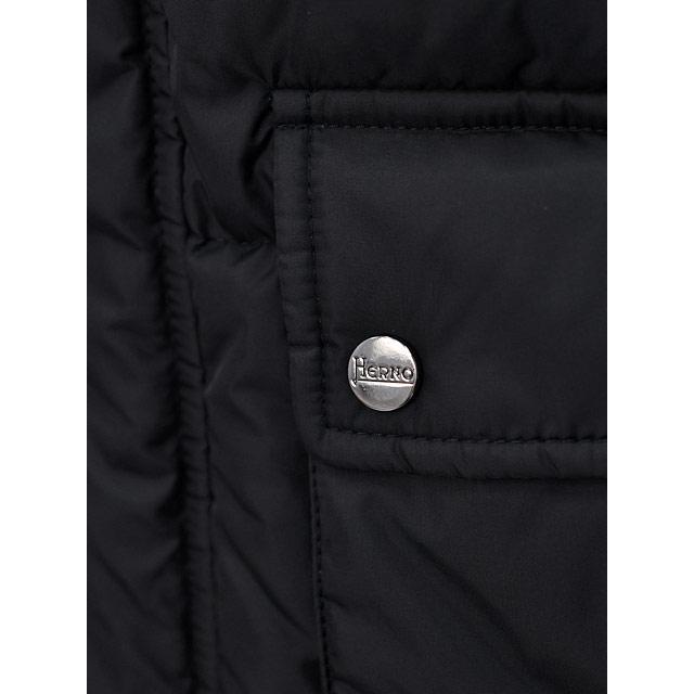HERNO【ヘルノ】フーデッドショートブルゾン PI001140U 12004 9389 ナイロン ネイビーの画像