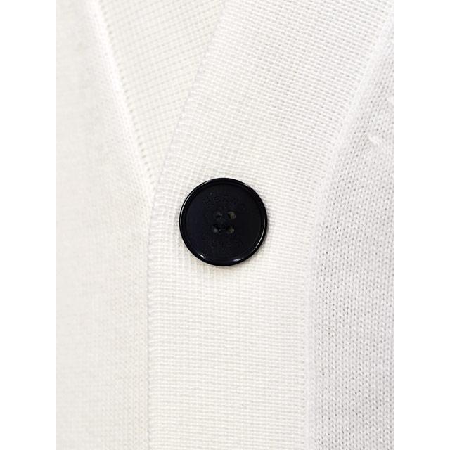 HERNO【ヘルノ】コットンニット ロゴカーディガン MC000211U 72140 1000 ホワイトの画像